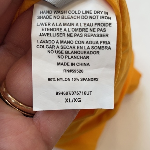 Becca By Rebecca Virtue Marigold yellow high waisted bikini bottoms L/XL NWT - Picture 4 of 5